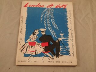 London Off Duty Spring 1945 Ww2 World War 2 U.  S Booklet Publication