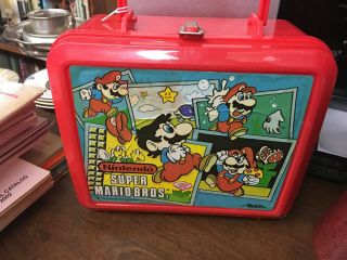 Aladdin Nintendo Mario Bros.  Lunchbox With Thermos 1988
