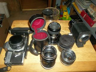 Vintage Minolta Srt 101 Camera With Extra Lenses