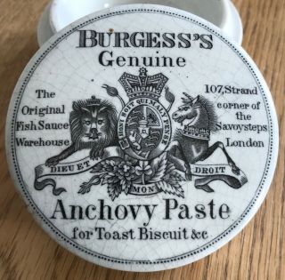 Burgess’s Anchovy Paste Pot Lid & Base