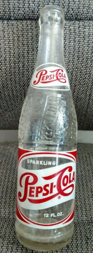 Sparkling Pepsi Cola Bottle Red&white Painted Label