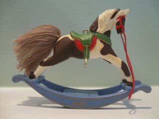 Vintage Hallmark Keepsake Ornament / 1985 " Rocking Horse " (5 In Series) Euc