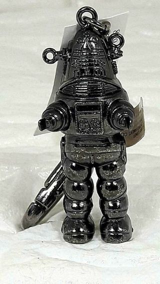 Vintage Robby The Robot Forbidden Planet Metallic Keychain Key Ring Holder Japan