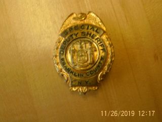 Vintage Special Deputy Sheriff Clinton County Badge