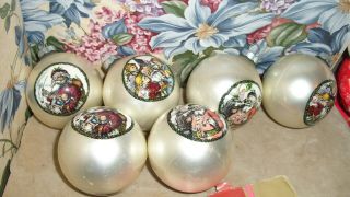 Vintage Corning Glass Christmas Ornaments 2 5/8 " Early 70 