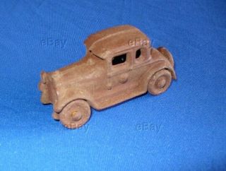 Antique Cast Iron Sedan Arcade Toy Vintage Partial Restoration 3.  5 " Ford 1930 