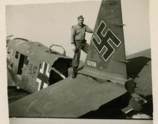 photo of knocked out German planes.  Gigant,  JU52,  and Me 109 2