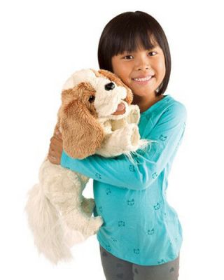 Folkmanis Hand Puppet Soft Plush Toy Cavalier King Charles Spaniel Stuffed Dog