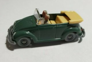 Nm Ho Scale Wiking Of Germany Vw Olive Green Bug Conv W Grey Wheels No Res
