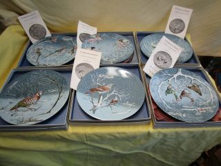 Complete Set Signed Haviland Limoges 12 Twelve Days Of Christmas Plates