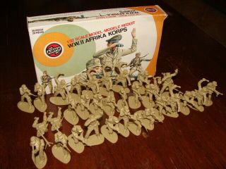 1976 Airfix 1/32 Scale Model Wwii World War Two German Africa Corps Mib Nos