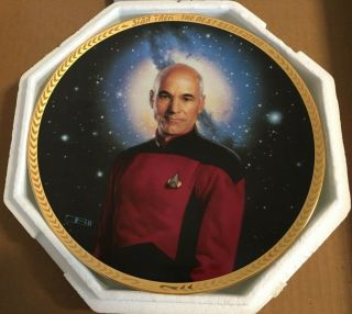 Captain Jean Luc Picard 1993 Star Trek The Next Generation 8 " Plate Hamilton