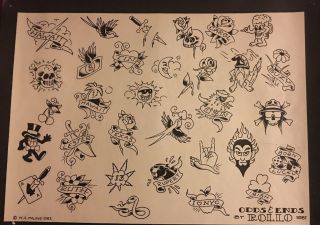 Mike Rollo Malone Vintage Tattoo Flash Mike Malone 1980’s Flash