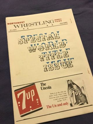 Portland Wrestling 1969 World Championship Match Program Memorial Coliseum