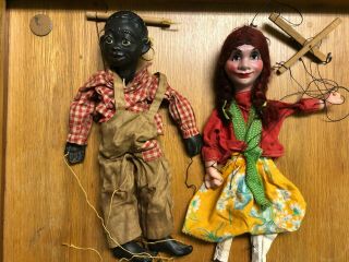 Vintage Marionette String Puppets Lucifer Marionette And Mexican Marionette