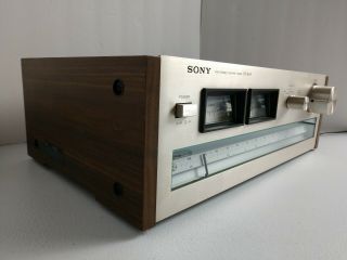 Vintage SONY AM/FM Stereo Tuner Model ST - A3A with Wood Side Cabinet Retro 2