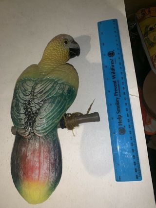 Parrot Blow Mold Blowmold Old Vintage Plastic Colorful Bird Hong Kong