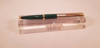 Parker 45 Fountain Pen Green W/ Chrome Barrel Gold Trim