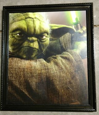 Star Wars Jedi Master Yoda Framed Poster - Limited Annual Passholder Item
