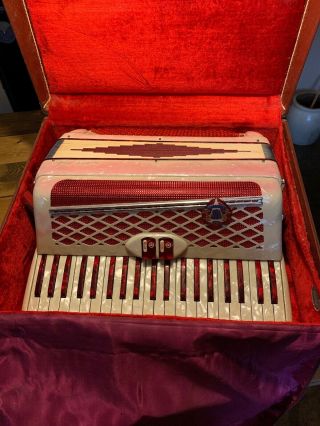 Vintage Moreschi 2 Shifts 120 Button 41 Key Accordion Made In Italy W/ Case