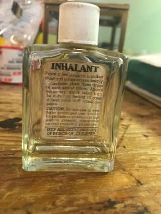 Vintage Watkins Inhalant J.  R.  Watkins Co.  Medicine Bottle 2