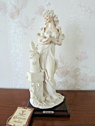 G.  Armani Figure Figurine Statue Sculpture " Lady With Doves ",  Italy