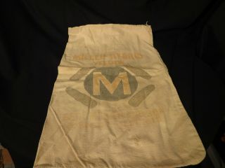 Vintage Miller Hybrid Company Yellow Corn Cloth Seed Sack Forrest Illinois