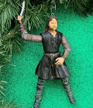 Very Rare Lord Of The Rings Aragorn Action Figure Custom Christmas Tree Ornament