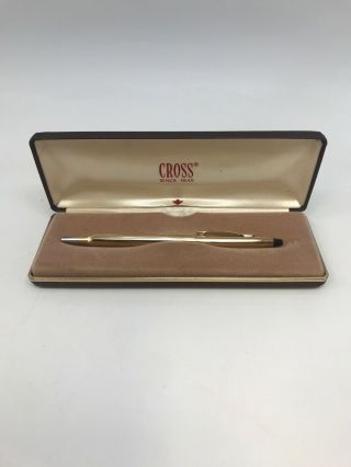 Vintage Cross Usa Pen 1/20 10k Gf Gold Filled Twist Ballpoint