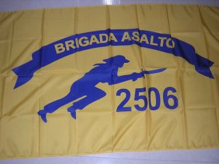 Flag Of Brigade 2506 Cia - Sponsored Group Of Cuban Exiles 1960 Cuba Ensign 3x5ft