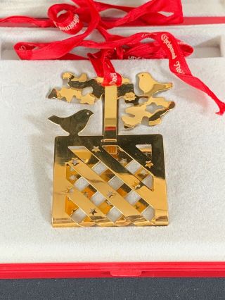 Vintage Georg Jensen Juleuro 1990 Gold Plated Christmas Ornament Made In Denmark 3