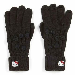Hello Kitty Cable Knit Gloves (touch Panel Compatible) Japan