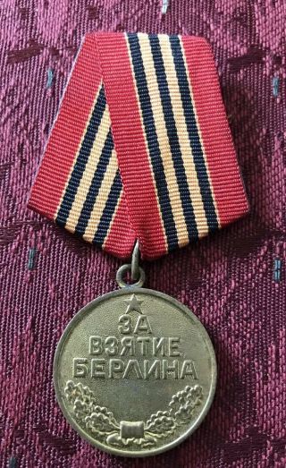 Wwii Soviet Medal For The Capture Of Berlin