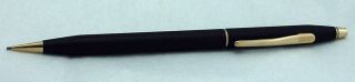 Holiday Cross Classic Century Black Satin 0.  9mm Pencil,  23k 250305 Usa
