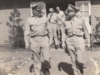 Wwii Photo Aaf General Hap Arnold Inspecting 1944 Bradley Field 44