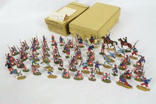 61 Vintage Tin Flats Zinnfiguren Lead War Scholtz Soldier German Horses Folk Art