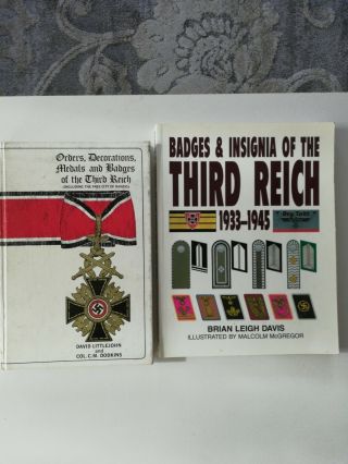 Badges And Insignia Of The Third Reich (1933 - 1945) By Brian Leigh Davis,  2 Books