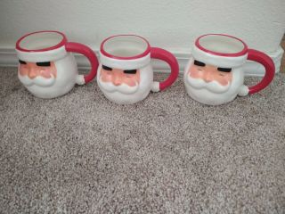 Santa Claus Face Coffee Mug Cup Christmas Threshold Red White Close Eyes 3