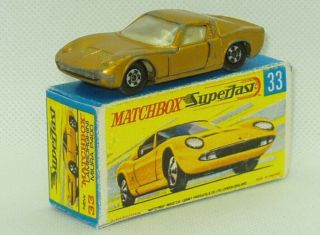 Moko Matchbox Lesney 33 Lamborghini Miura Superfast /box