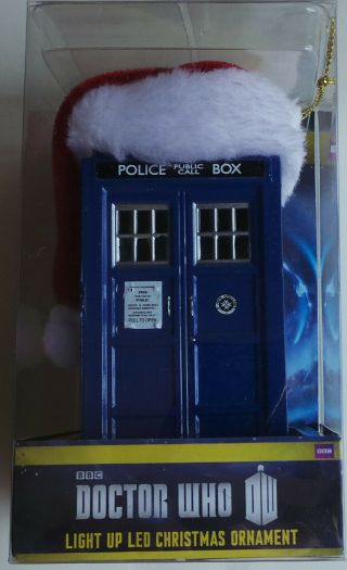 Doctor Who Light - Up Led Christmas Holiday Tardis Ornament