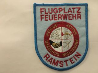 Us Air Force Ramstein Air Base Fire Department Germany (vintage)