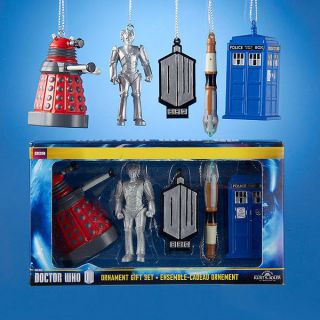 Doctor Who – 2d Gift Set Christmas Ornaments (5 - Piece) Officially Licensed Bbc