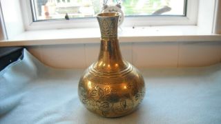 Antique Chinese Bronze Vase With Caligraphy And Floral Decoration 3