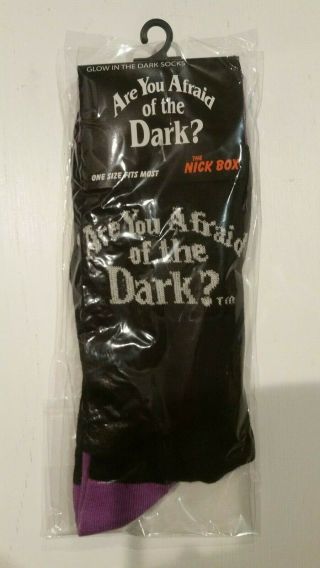 Nick Box Are You Afraid Of The Dark Glow In The Dark Socks One Size Fits Most