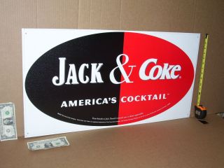Whiskey & Coca - Cola - Real Big Old Sign - Advertises Both Coke & Jack Daniel 