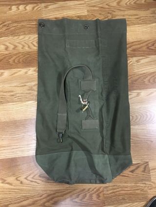 Vintage Ww2 Wwii Us Military Large Canvas Duffle Bag
