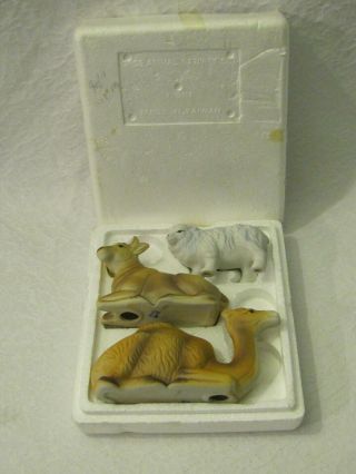 Homco Home Interiors 3 Pc Animal Nativity Set 5552 Camel Sheep Ox