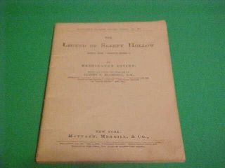 1903 The Legend Of Sleepy Hollow Booklet Complete Course In The Study Of English