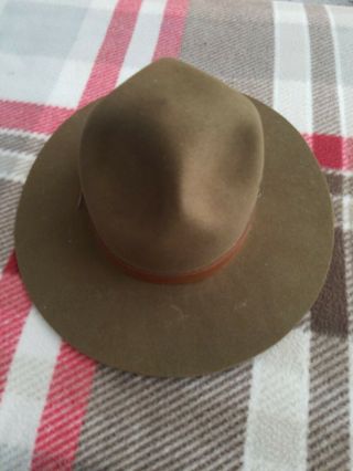 Vintage Boy Scout Campaign Felt Hat Made In Stockholm Ab Scout Varon B.  S.  A.  Hard