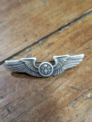 Wwii Us Army Air Corps Sterling Aircrew Wings Pin